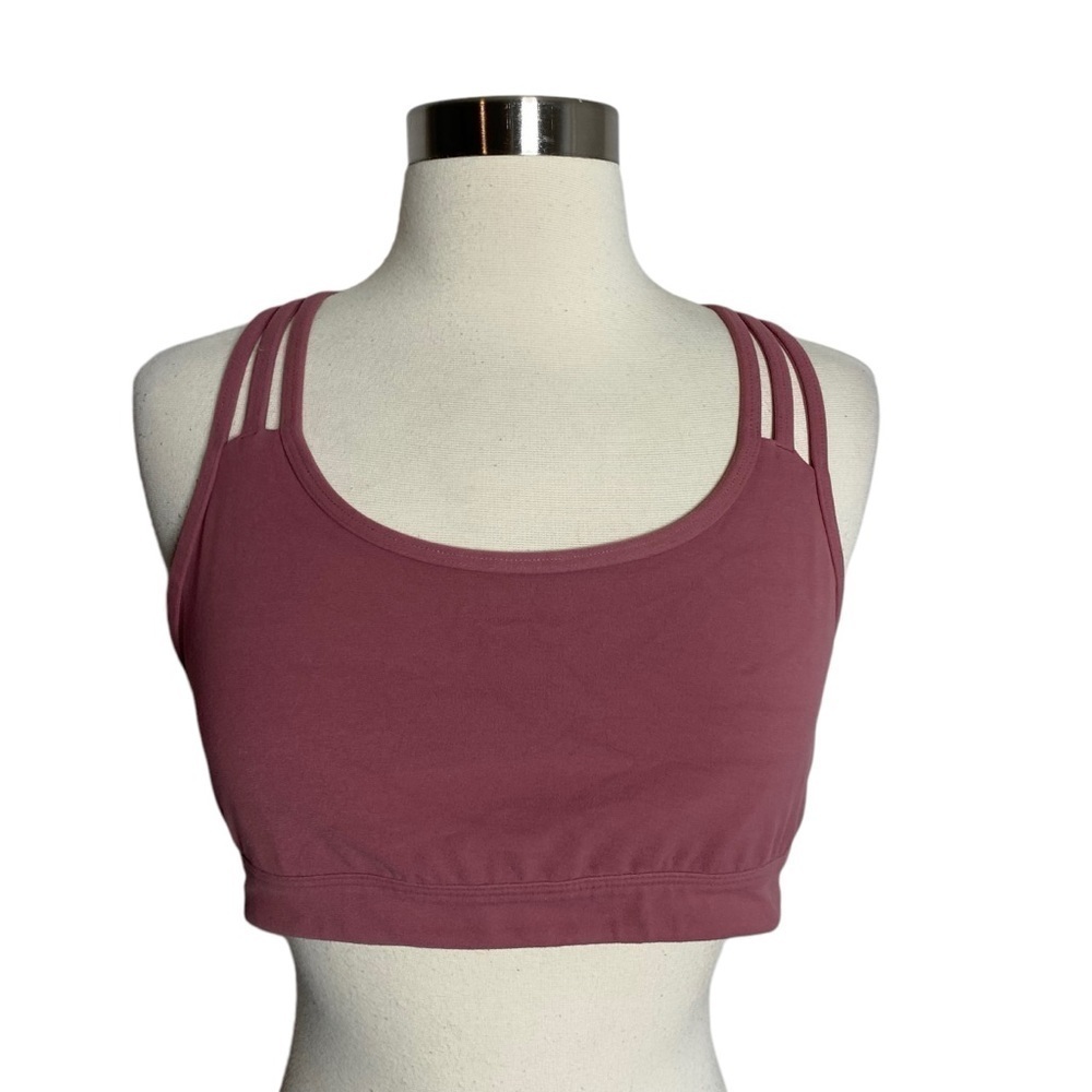 Athleta Fully Focused Sport Bra Size Large Criss Cross Back 591284-17 Pink
